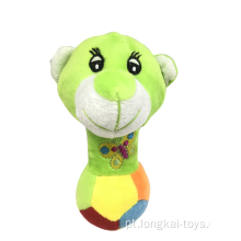 Top pata pelúcia verde Squeak Bear Toy